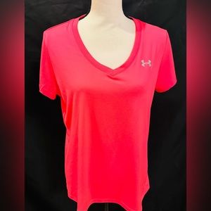 New without Tags - Under Armour Bright/Neon Coral Tee; Size Large (L)